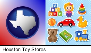 a variety of toys in Houston, TX