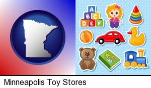 a variety of toys in Minneapolis, MN