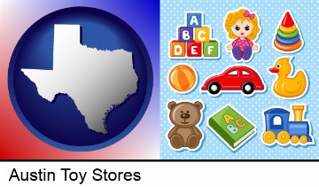 a variety of toys in Austin, TX